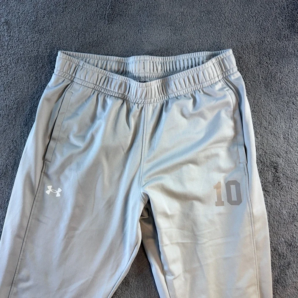 #10 Under Armour Mens Gray Soccer Training Joggers Pants Size Medium #10 Graphic